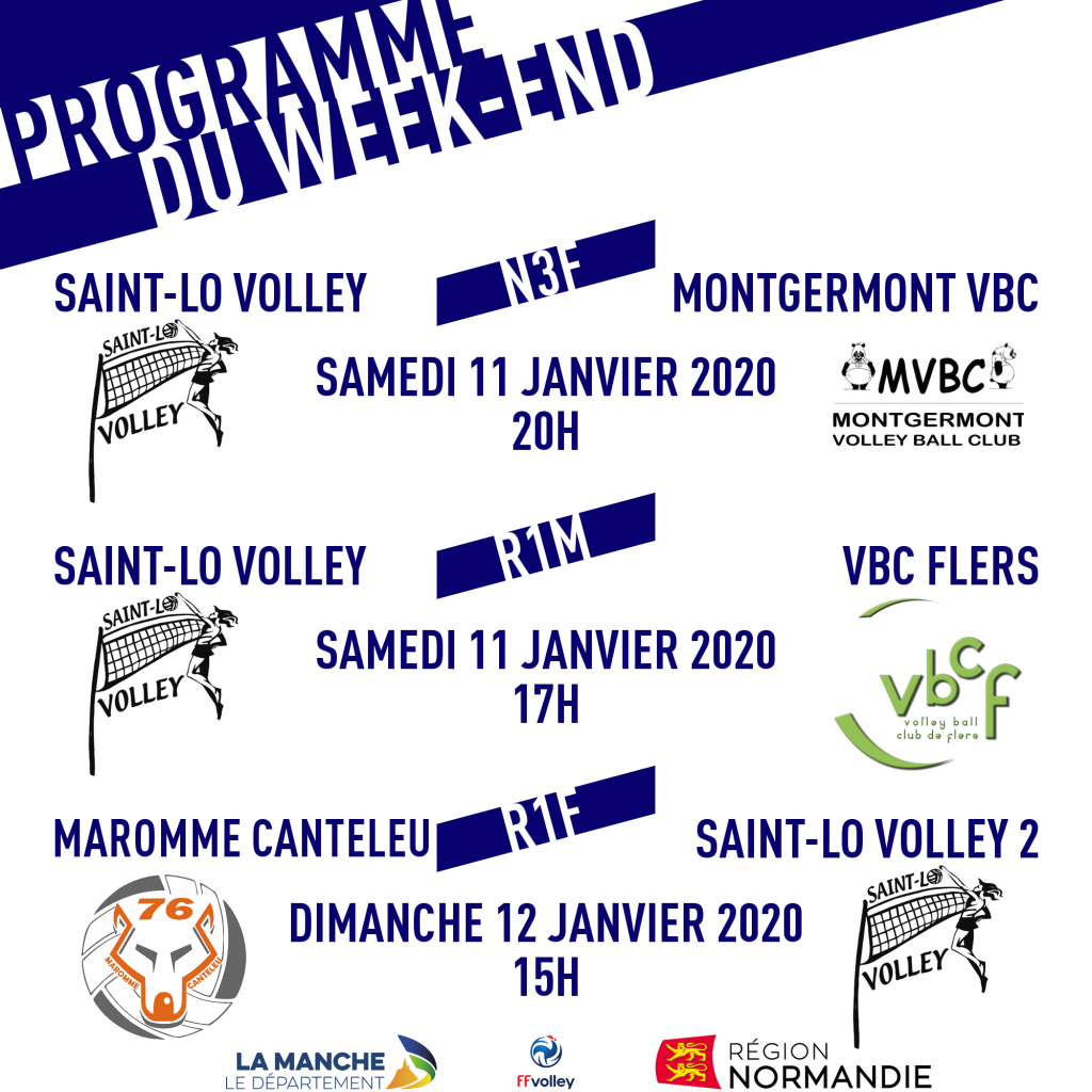 Programme du week-end : 11-12 janvier